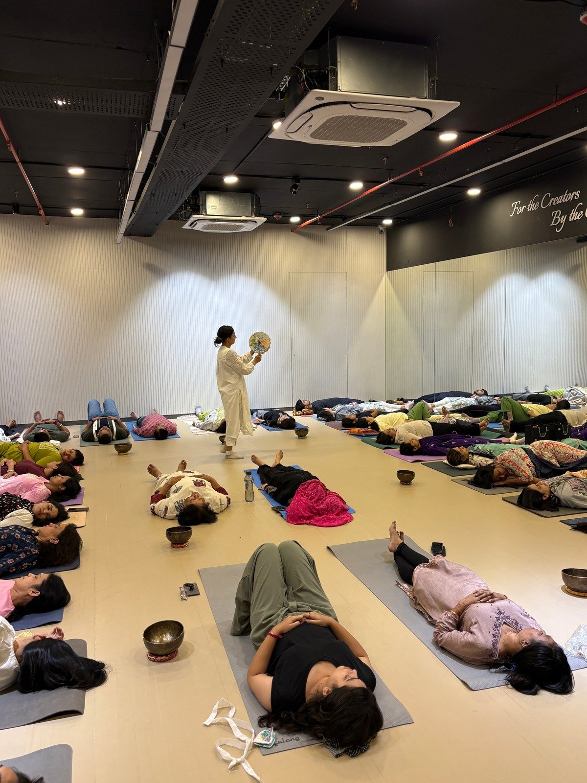 Group meditation session